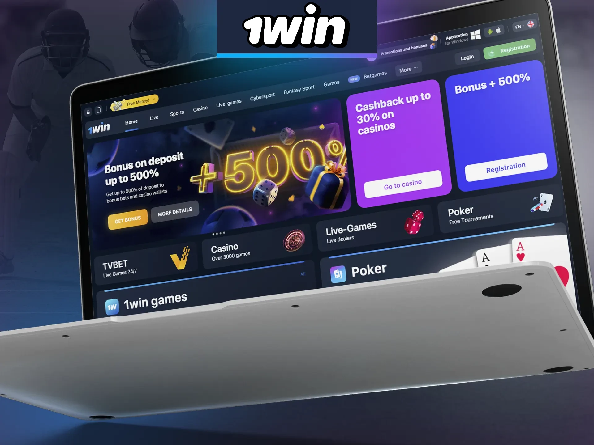 Play casinos and bet on sports on your personal computer with 1Win app.